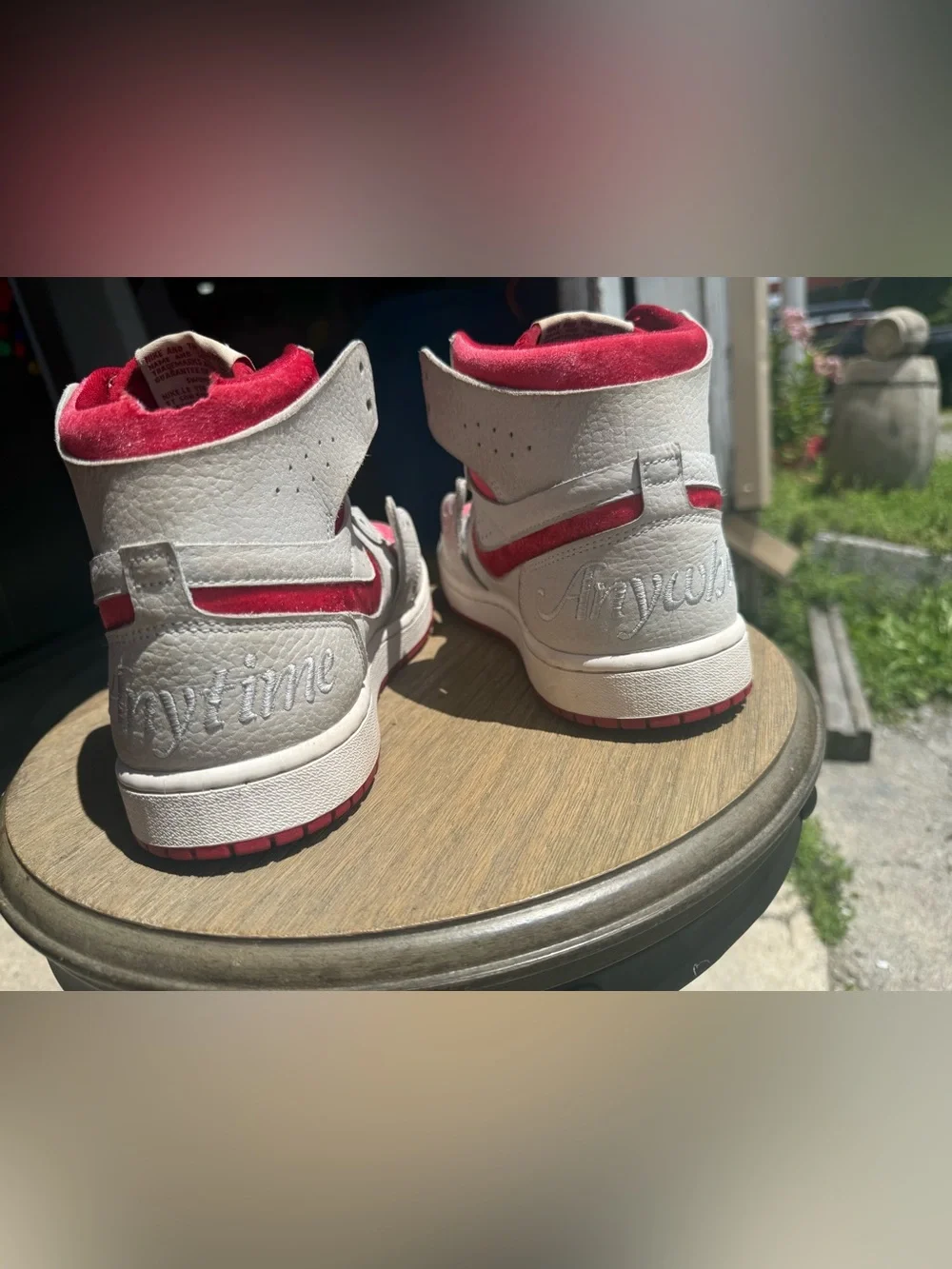Nike High-Top Sneakers in Red and White